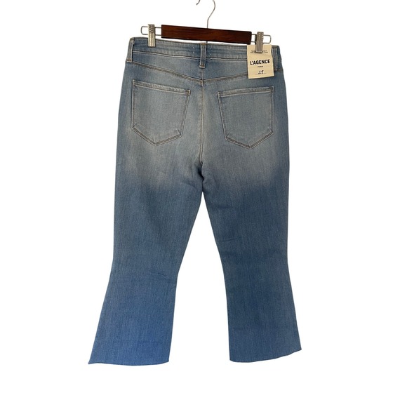 LAGENCE Sophia High Rise Cropped Flare Jeans Women's Size 29 Blue New - Picture 2 of 7
